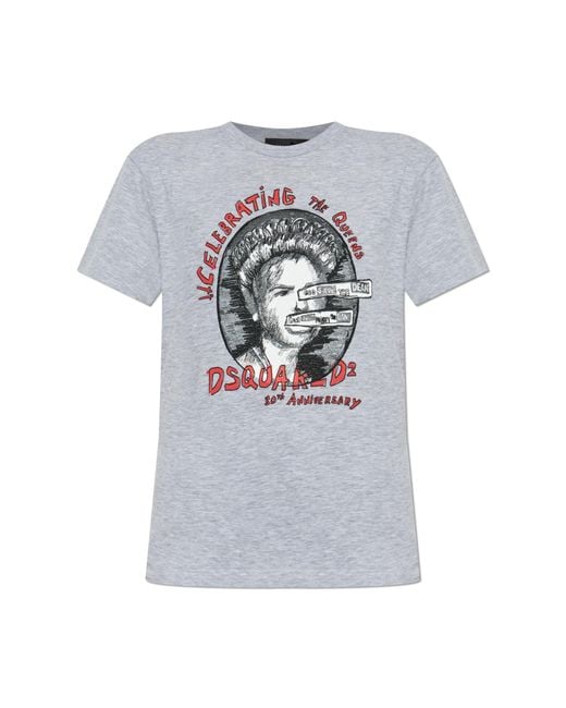 DSquared² Gray T-Shirt With Logo
