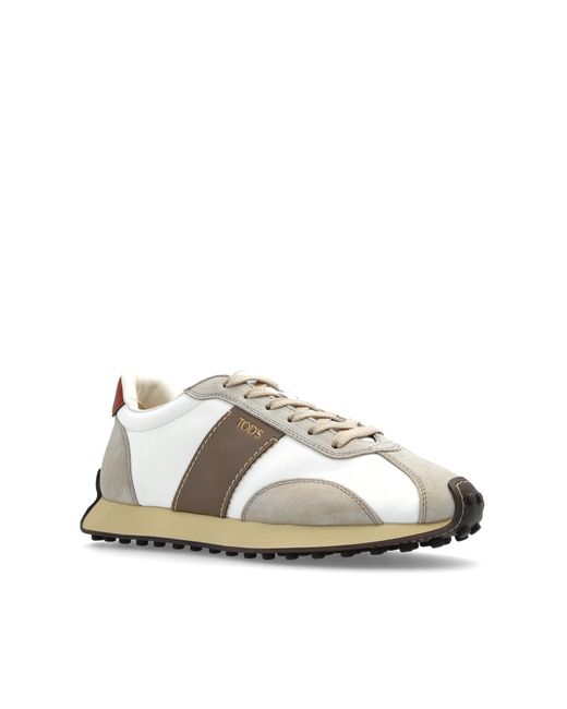 Tod's White Sports Shoes With Logo