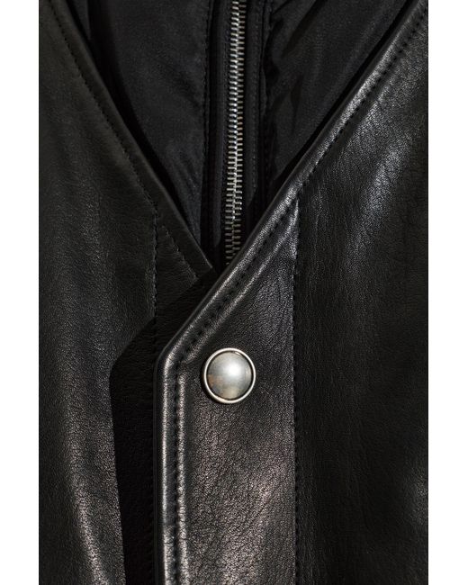 Versace Black Down Jacket With Mixed Materials for men