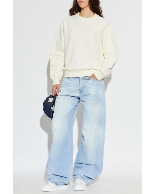 AMI White "Oversize" Sweatshirt for men