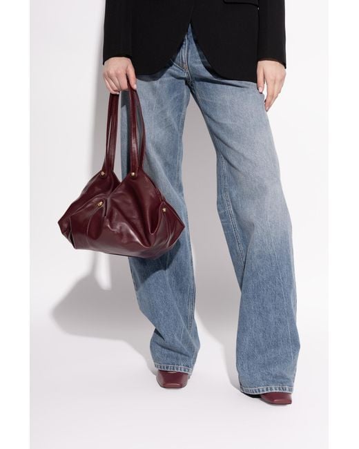 Versace Brown Shoulder Bag 'Protea'