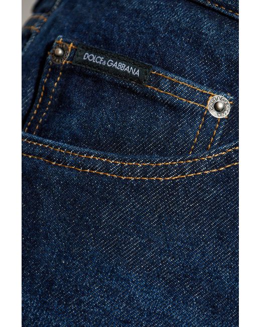 Dolce & Gabbana Blue Straight-Leg Jeans for men