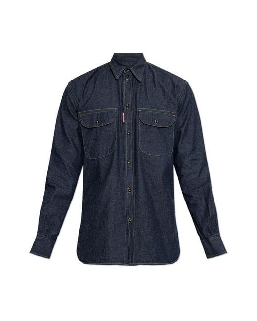 DSquared² Blue Denim Shirt for men