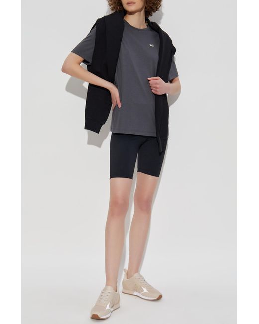 EA7 Blue Training Shorts With Printed Logo