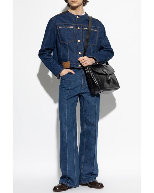 BALLY デニムジャケット Blue Logo Patch Denim Jacket by Bally on Sale