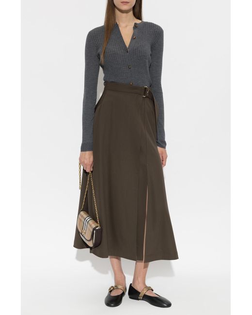 Burberry Green Wool Skirt 'Belina'