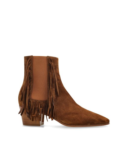Casadei Brown Suede Ankle Boots With Heel