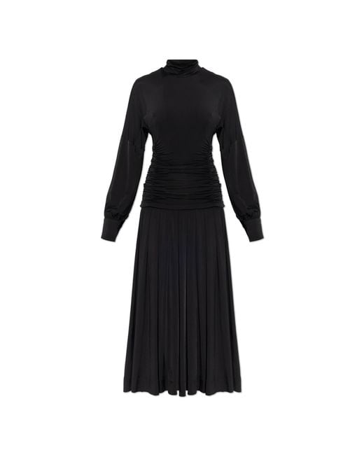 Ganni Black Draped Dress