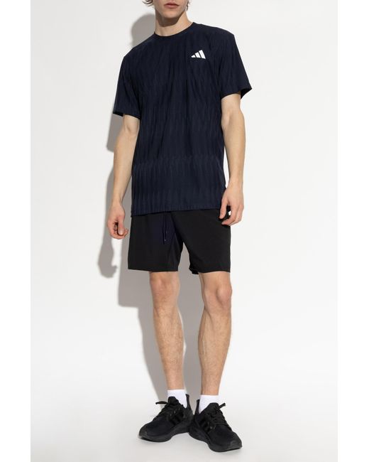 Adidas Originals Blue Training T-Shirt With Logo for men