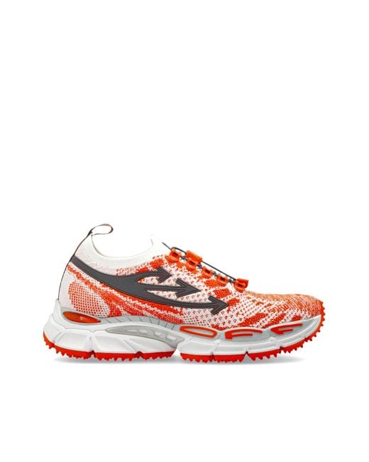 Off-White c/o Virgil Abloh Red 'Be Right Back Knit' Sports Shoes