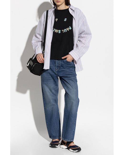 Paul Smith White Shirt With A Striped Pattern