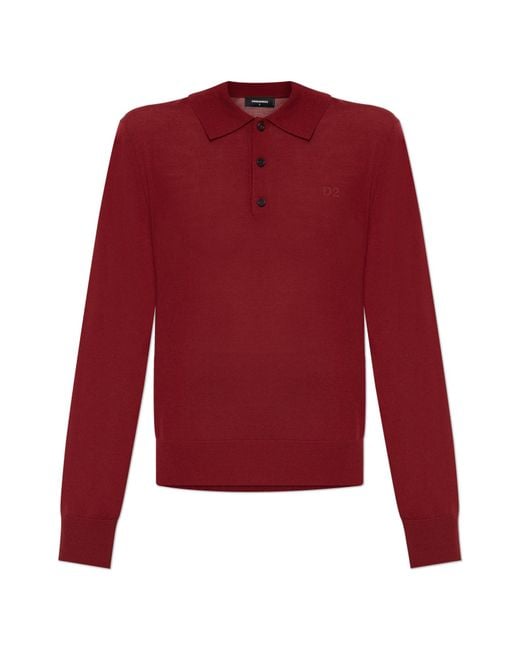 DSquared² Red Wool Sweater