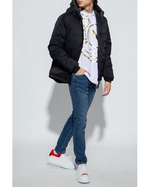 Canada Goose Blue Hooded Down Jacket for men