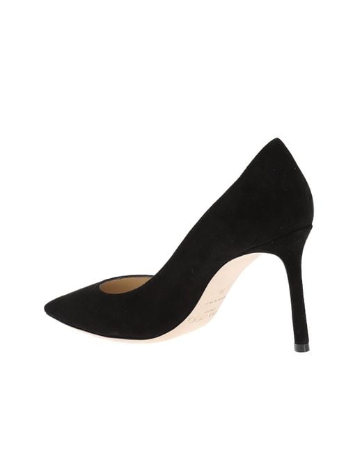 Jimmy Choo Black 'Romy' Suede Pumps