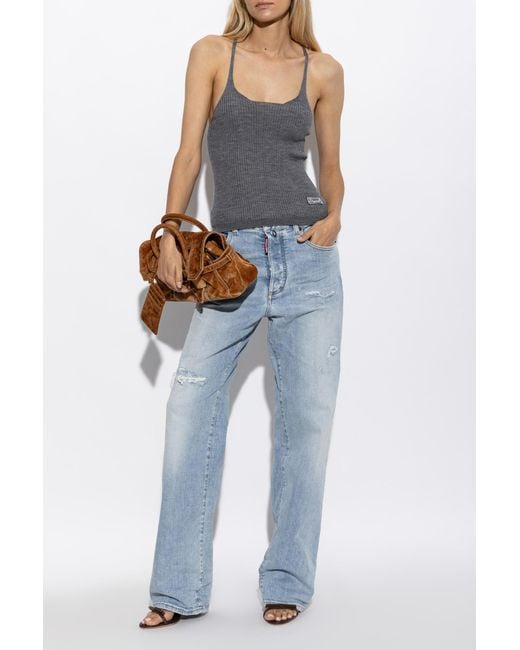 DSquared² Black Wool Top