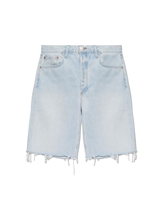 Agolde Blue 'Anson' Denim Shorts for men