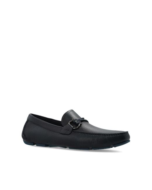 Ferragamo Black Front Loafers for men