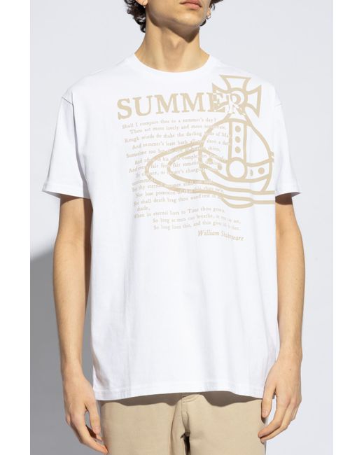 Vivienne Westwood White Printed T-shirt, for men