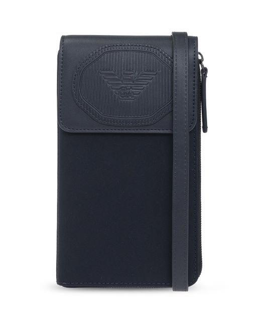 blue armani pouch