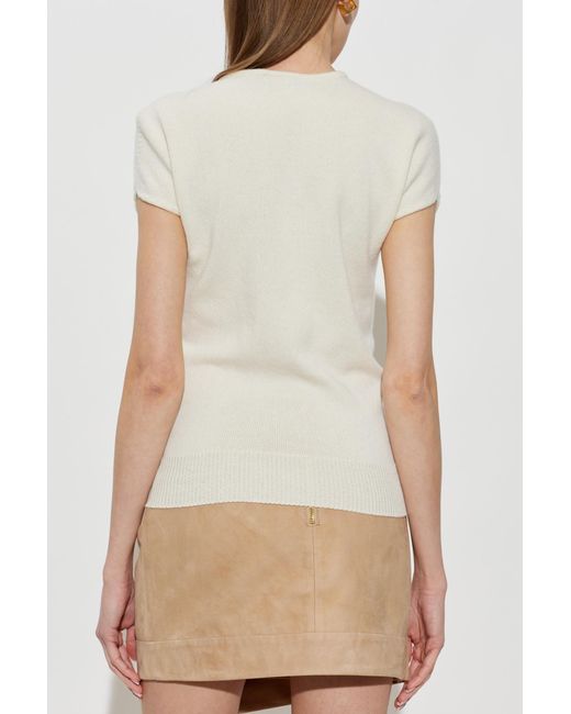 Balmain Natural Short Suede Jacket