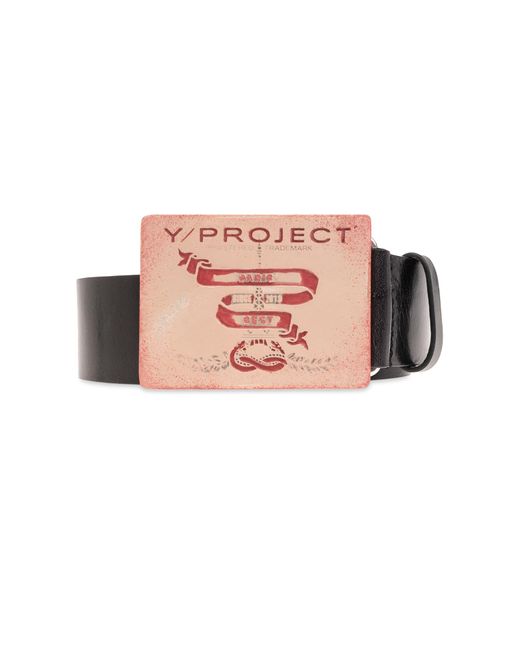 Y. Project Pink Leather Belt,