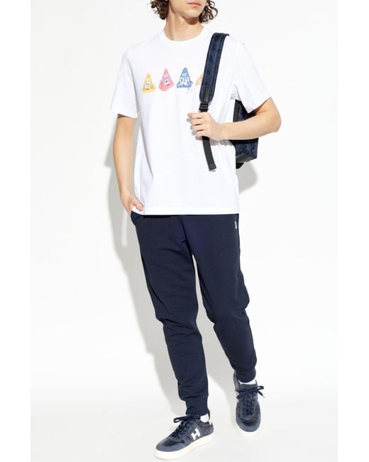 Paul Smith White T-Shirt With Print for men