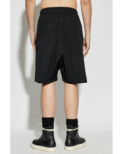 Rick Owens Black Cargo Shorts for men