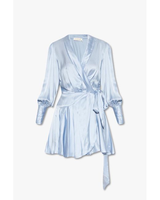 Zimmermann Silk Dress in Light Blue (Blue) Lyst Canada