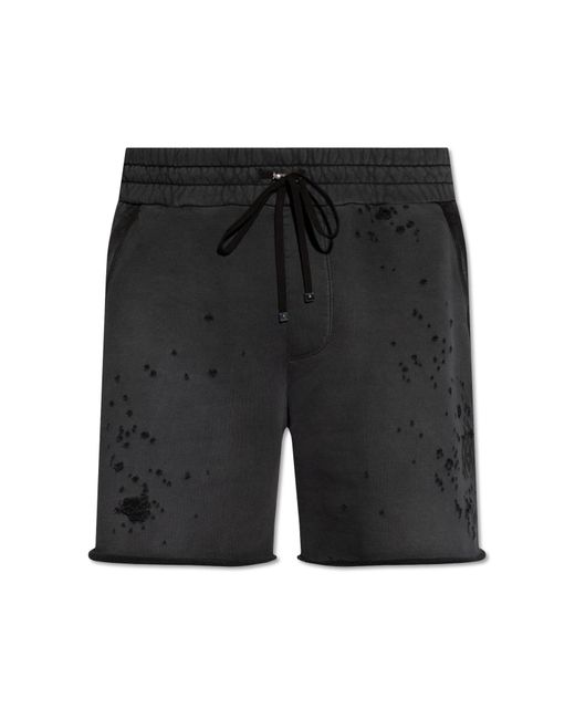 Amiri Black Cotton Shorts, for men
