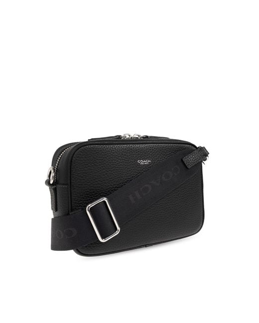 COACH Black Monogram Shoulder Bag for men
