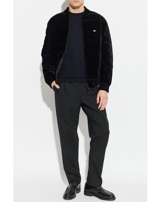 Emporio Armani Blue Reversible Hooded Jacket for men