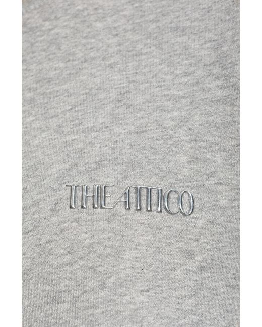 The Attico Gray Sweatshirt With Logo