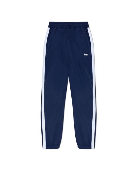 Rhude Blue Trousers With Cuffed Legs for men