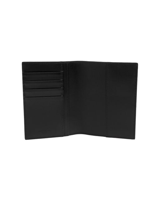 Dolce & Gabbana Black Leather Passport Holder for men