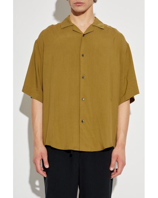 AMI Green Short-Sleeve Shirt for men