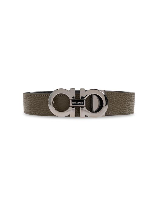 Ferragamo Black Double-Sided Belt for men