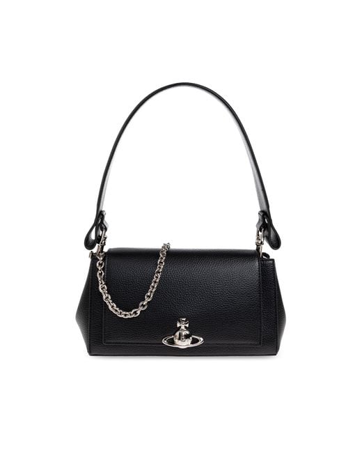 Vivienne Westwood Black 'Hazel Medium' Shoulder Bag