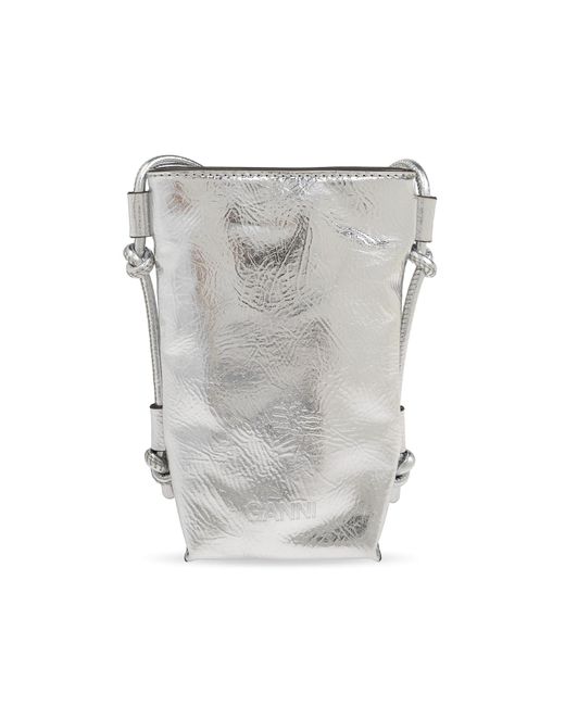 Ganni Gray Shoulder Bag ‘Bou’