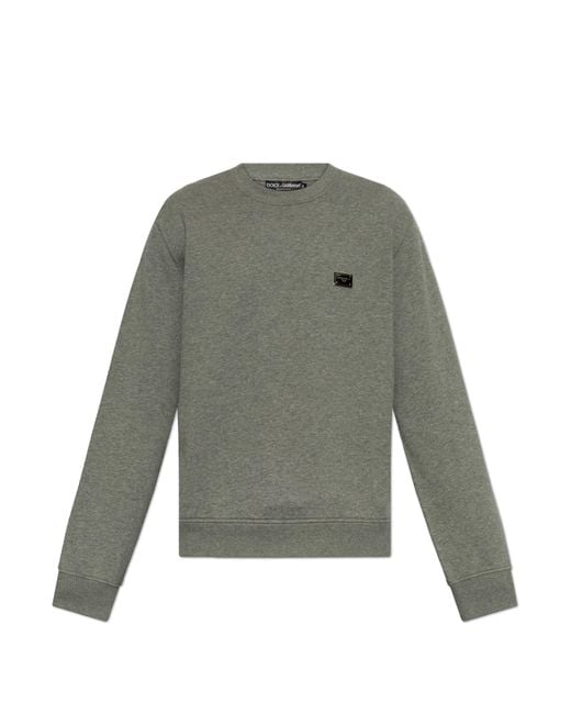 Dolce & Gabbana Green Sweatshirt With Logo for men