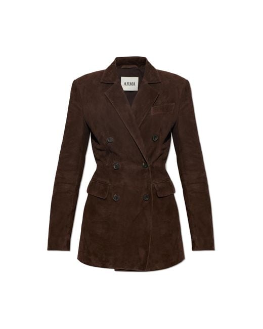 Arma Brown 'Safia' Suede Blazer