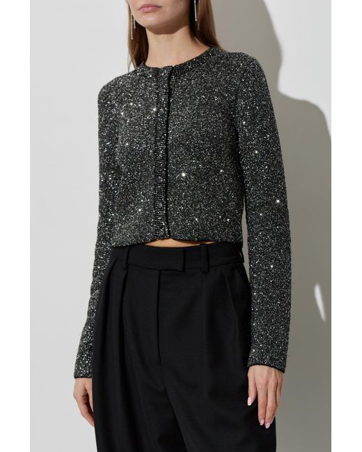 LoveShackFancy Black Cardigan 'Ferra'