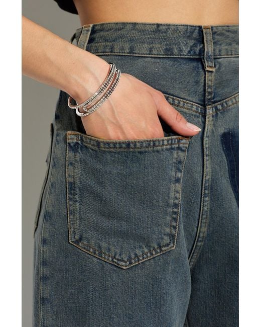 Off-White c/o Virgil Abloh White Brass Bracelet With Shimmering Crystals