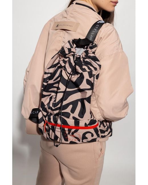 adidas By Stella McCartney Backpack With Animal Pattern in Beige (Natural)  - Lyst