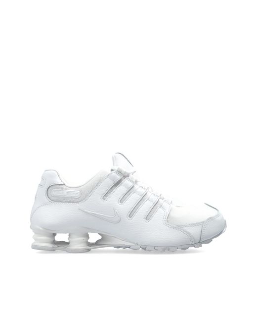 Nike White Sports Shoes "Shox Nz" for men