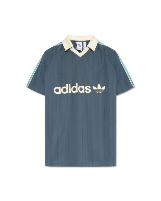 Adidas Originals Blue T-Shirt With Logo for men