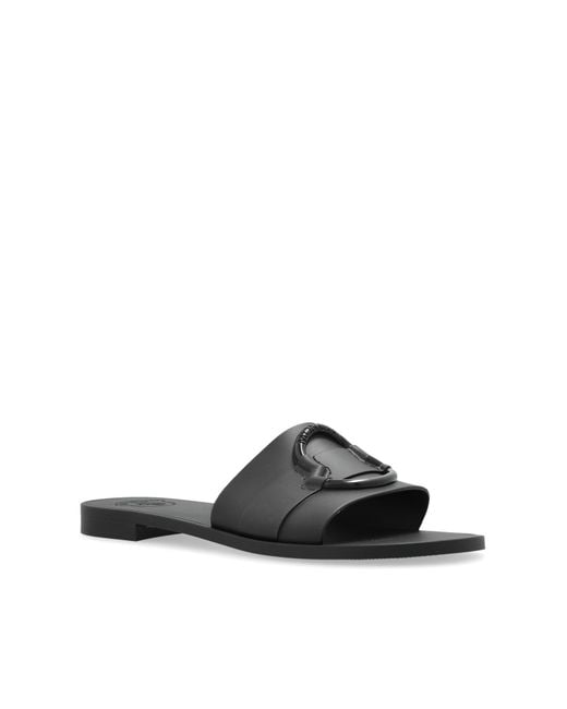 Moncler Pink Slides With Logo