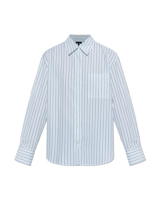 Rag & Bone Blue Shirt With Stripe Pattern