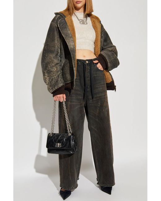 Balenciaga White Sweater With Decorative Finishing