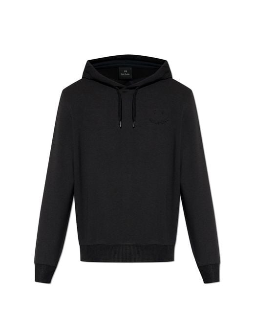Paul Smith Black Sweatshirt With Embossed Logo for men