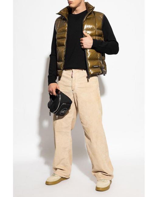DSquared² Metallic Down Gilet With Stand-Up Collar for men